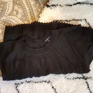 Madewell Sheer Cotton & Lace Crop